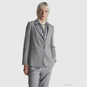 Blazer em viscose mista stretch