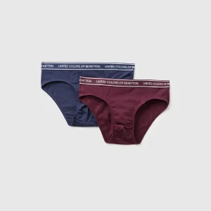 Set de dois slips com elástico logótipo