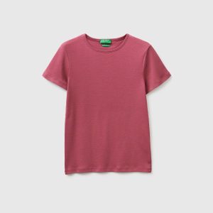 T-shirt de gola redonda slim fit