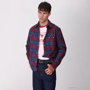 Camisa western aos quadrados