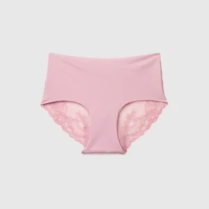 Culotte elástica com renda