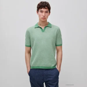 Polo de malha texturizada