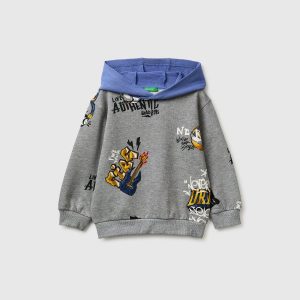 Sweat estampada com capuz
