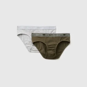 Set de dois slips com elástico logótipo