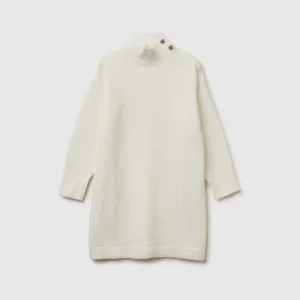 Vestido gola alta de malha