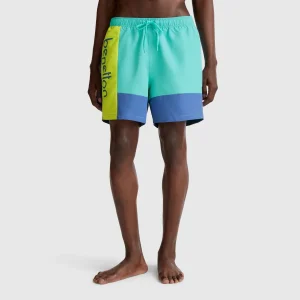 Shorts de banho color block