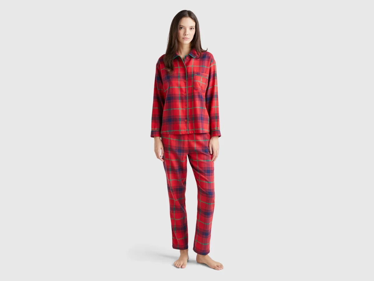Pijama tartan em flanela
