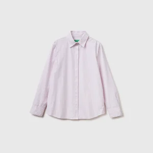 Camisa em algodão às riscas