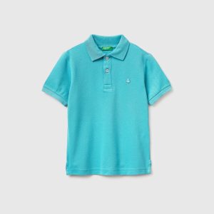 Polo slim fit em algodão puro