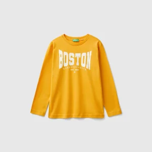 T-shirt de manga comprida estilo college