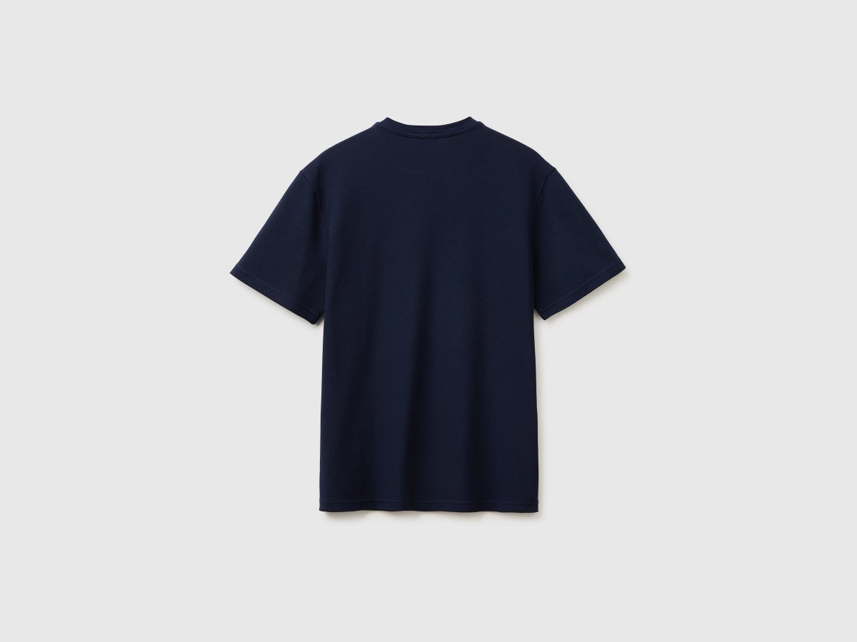 T-shirt em piqué de algodão orgânico - Image 3