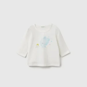 T-shirt com estampa em algodão