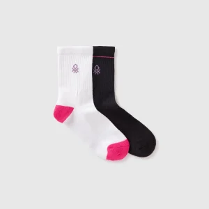 Two pairs of long terry socks