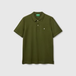 Polo verde-oliva slim fit