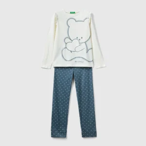 Pijama com flores e glitter
