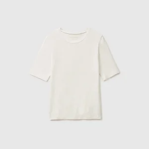 T-shirt em mistura de seda