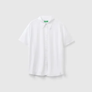 Camisa de manga curta em viscose