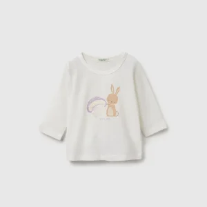 T-shirt com estampa em algodão