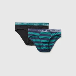 Set de dois slips com elástico logótipo