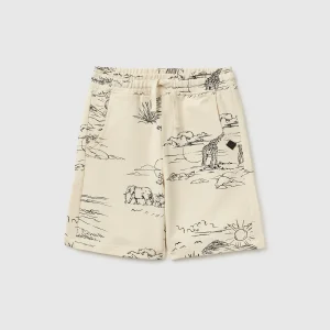 Bermudas estampadas em felpo