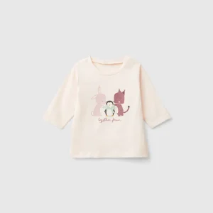 T-shirt com estampa em algodão orgânico quente