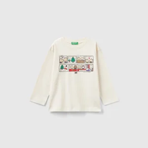 T-shirt quente com estampa natalícia