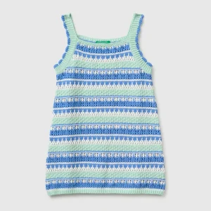 Vestido crochê multicolor