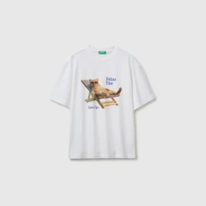 T-shirt relaxes fit com estampa