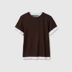 T-shirt slim fit canelada