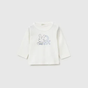 T-shirt com estampa em algodão orgânico