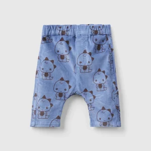 Calças baggy fit com estampa dinossauros