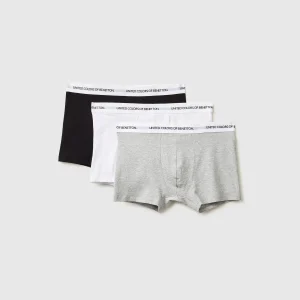 Set de três boxers em algodão orgânico stretch