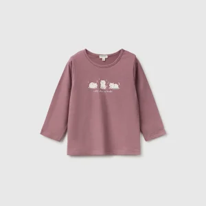 T-shirt com estampa em algodão orgânico