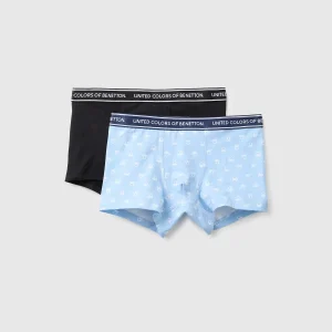 Set de dois boxers com elástico logótipo