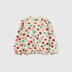 Sweat estampada com laços