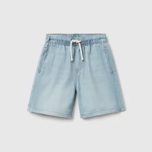 Bermudas em chambray