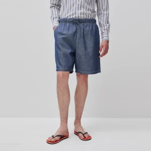 Bermudas em chambray