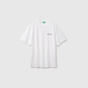 T-shirt relaxed fit com estampa