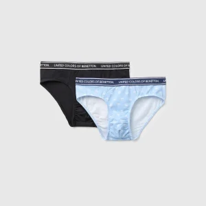 Set de dois slips com elástico logótipo