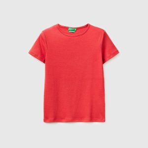 T-shirt de gola redonda slim fit