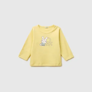 T-shirt com estampa em algodão orgânico