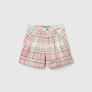 Bermudas tartan de veludo