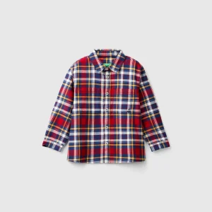Camisa aos quadrados 100% algodão