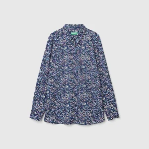 Camisa padrão em viscose