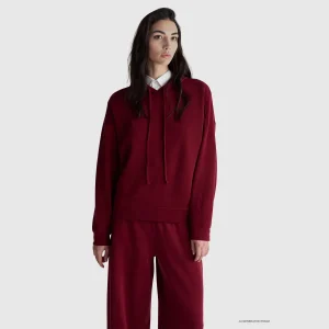 Sweat com capuz em mistura de viscose