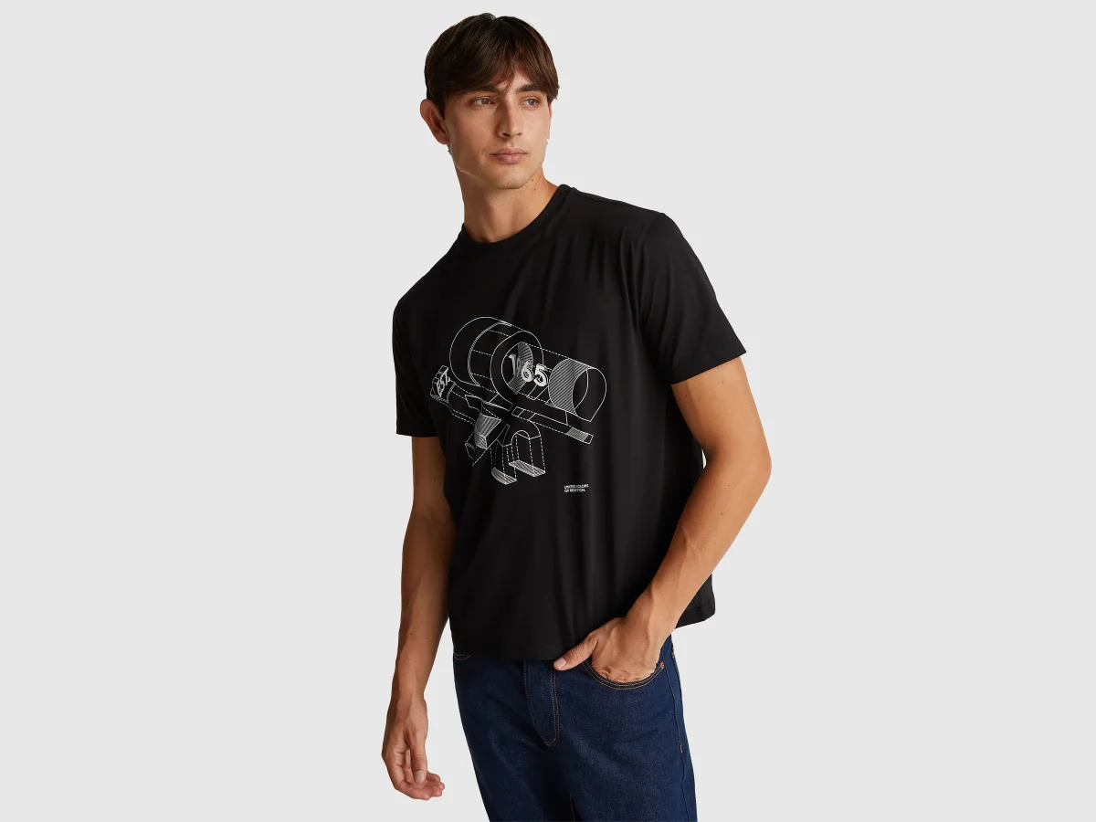 T-shirt em algodão com logótipo - Image 2