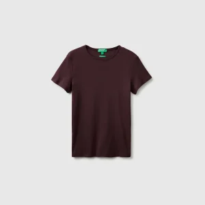 T-shirt de gola redonda slim fit
