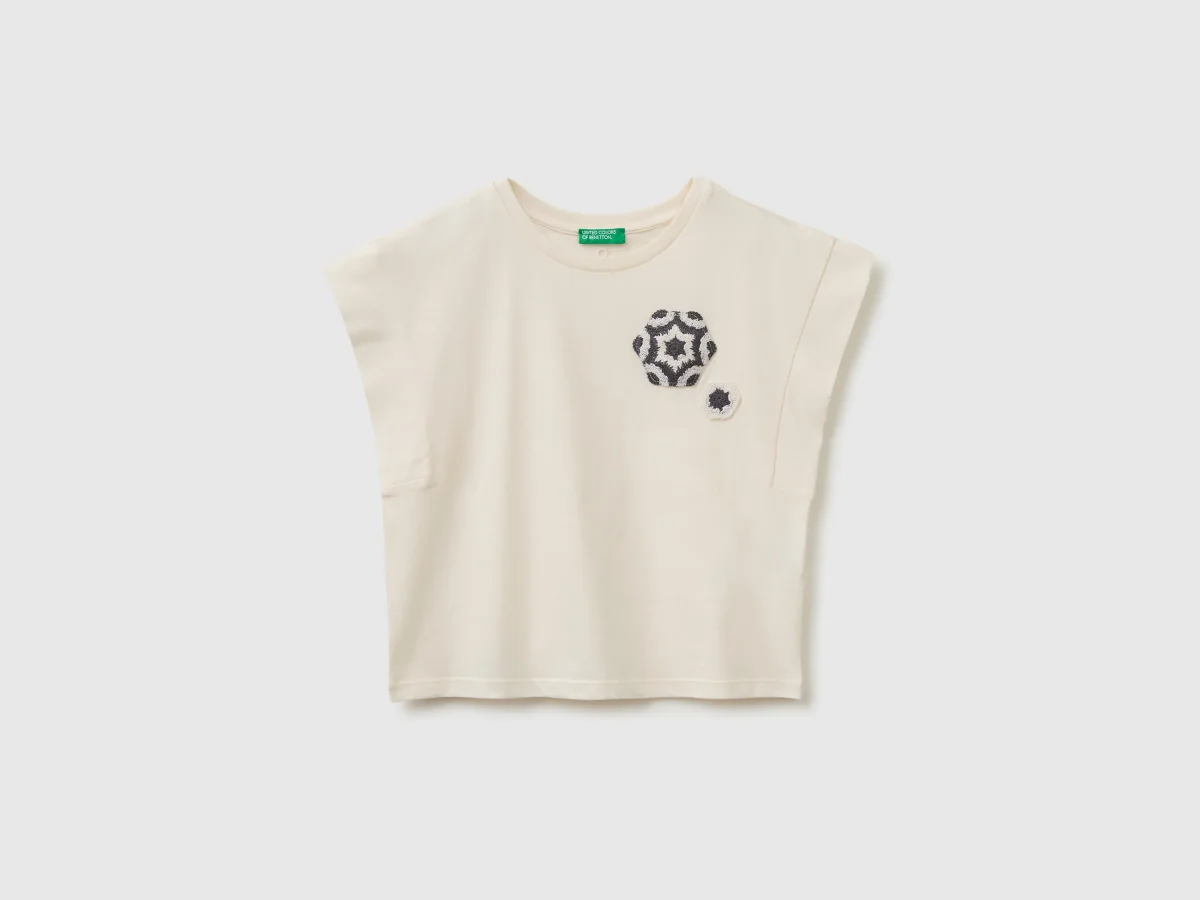 T-shirt sem mangas com bordado - Image 2