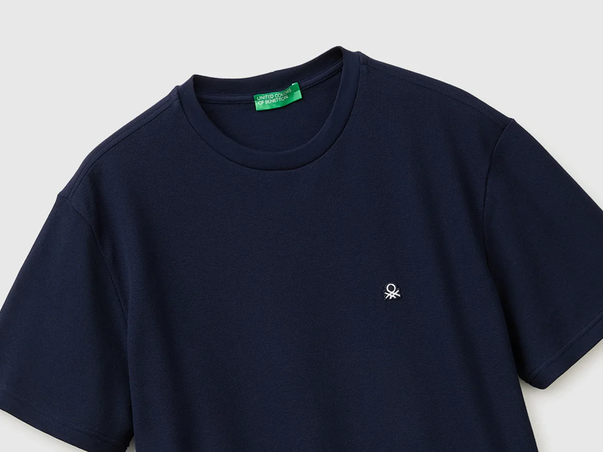 T-shirt em piqué de algodão orgânico - Image 4