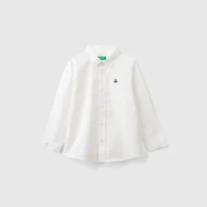 Camisa aos quadrados em algodão puro
